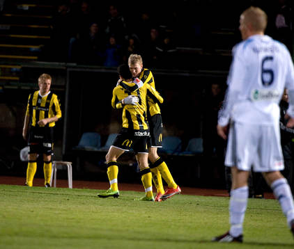  Vinicius Lopes Souto, Häcken, gör 1-1. Jubel
