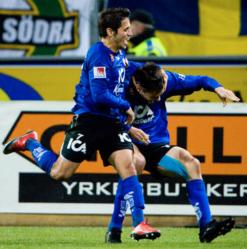  1-0 Tim Sparv, som grattas av Michael Görlitz.