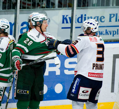 Eric Beaudoin, Rögle och David Printz, Djurgården, bråkar