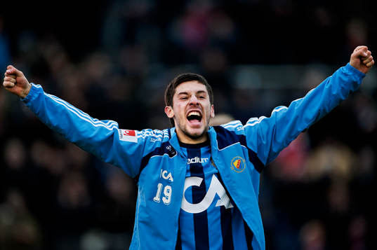  Hrvoje Milic, Djurgården, jubel efter vinsten.