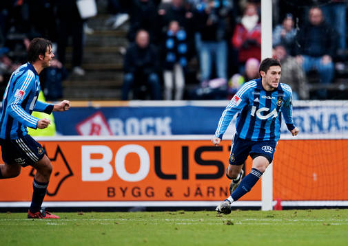  Hrvoje Milic, Djurgården, jubel efter att ha gjort 2-1 på straff.