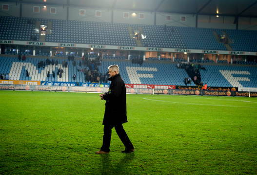 Hasse Borg på Swedbank stadion efter den sista hemmamatchen för säsongen.