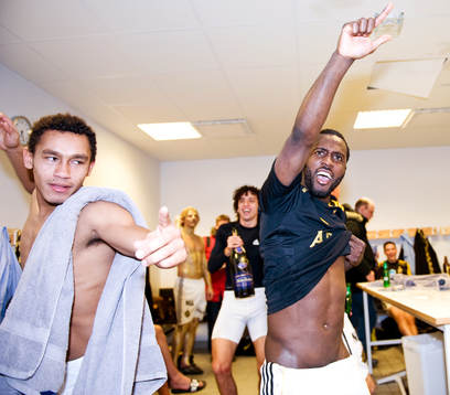  Antonio Flavio, Dulee Johnson, AIK, Svenska Mästare, SM-guld, jubel, glädje.