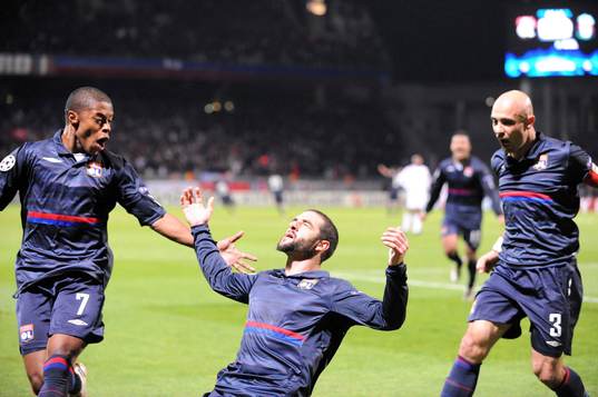  Lisandro Lopez, Lyon, glädje, jubel.
