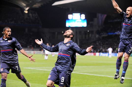  Lisandro Lopez, Lyon, glädje, jubel.