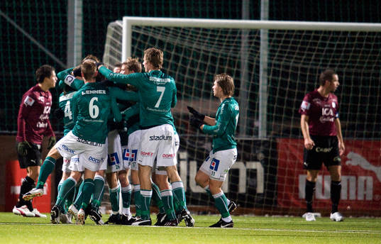  Brage jubel efter målet. 
