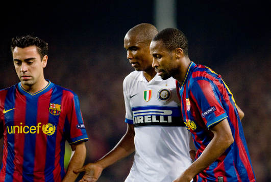 Seydou Keita och Xavi, Barcelona och Samuel Etoó, Inter