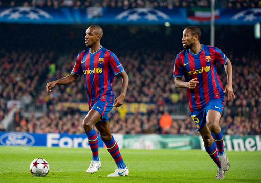 Eric Abidal och Seydou Keita, Barcelona