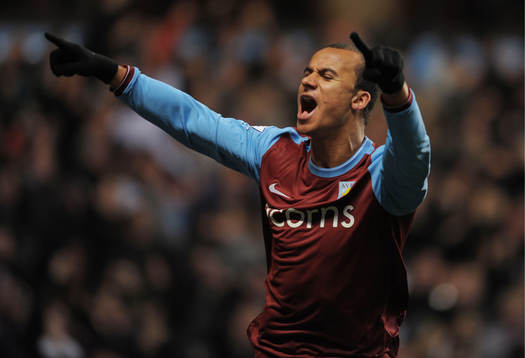  Gabriel Agbonlahor, Aston Villa, jubel.