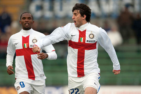  Samuel Eto'o och Milito, Inter, glädje, jubel.