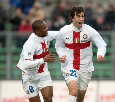  Samuel Eto'o och Milito, Inter, glädje, jubel.