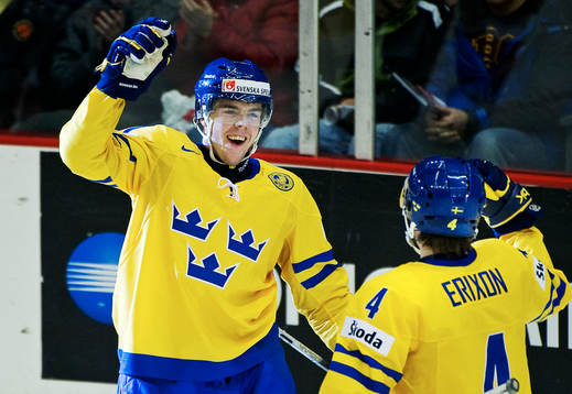 Magnus Pääjärvi Svensson och Tim Erixon, Sverige, jublar