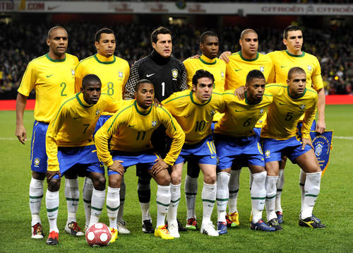 Fotboll, Brasilien, lagbild, startelva