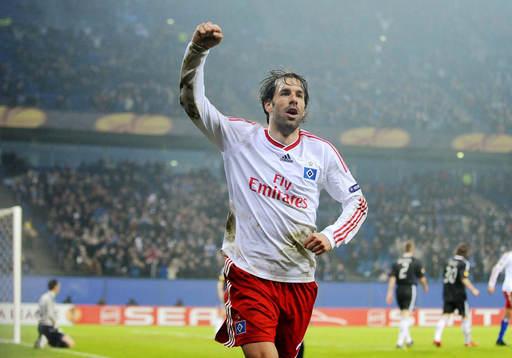  Ruud van Nistelrooy, Hamburg. Glädje, jubel över 2-0.