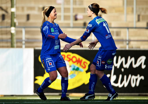 Tilda Heimersson och Nora Holstad Berge, Linköping, jubel