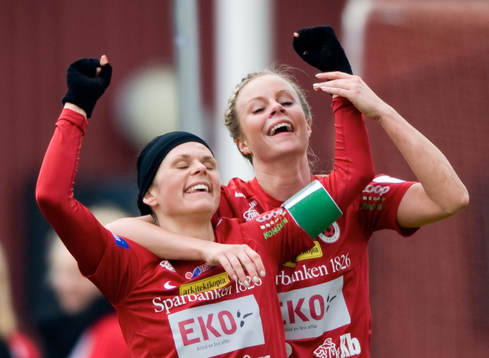  2-0 Susanne Moberg, jubel.