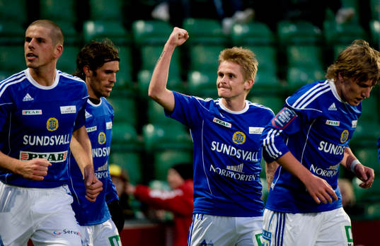  Ari Skulason, Sundsvall, jubel.