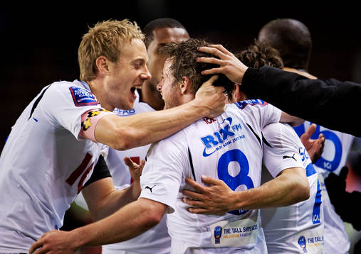  Jonas Gudni Saevarsson, Halmstad, jubel.