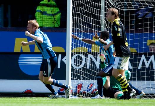  Jani Lyyski, Djurgården jublar efter 1-1