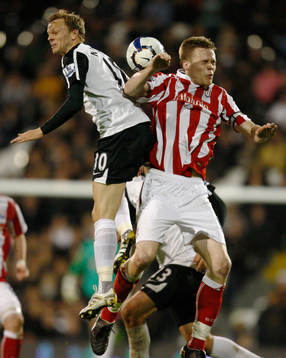 Erik Nevland,  Fulham och Ryan Shawcross, Stoke