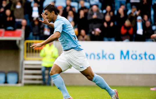   Wilton Figueiredo, Malmö, jubel 3-1.