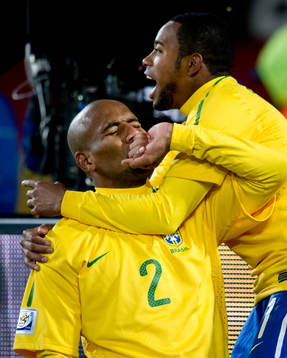 Maicon, Brasilien, jubel