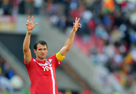  Dejan Stankovic, Serbien, glädje, jubel.