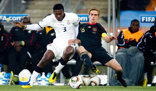  Asamoah Gyan, Ghana, Philipp Lahm, Tyskland.