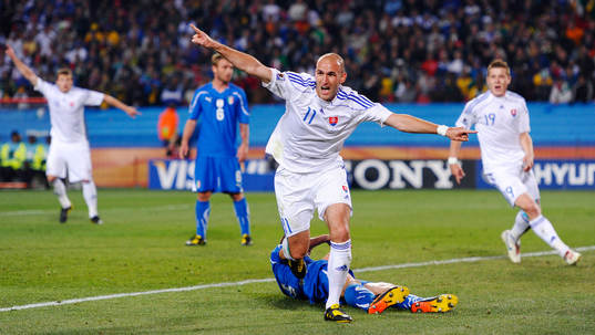  Robert Vittek, Slovakien, jubel.
