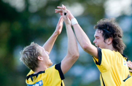  Mål, måljubel, Bobby Alm Nilsson och Filip Thurn, Hässleholm (Jubel)