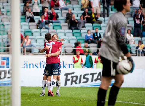  Björn Anklev, Danny Ervik, Örgryte, jubel efter 3-0