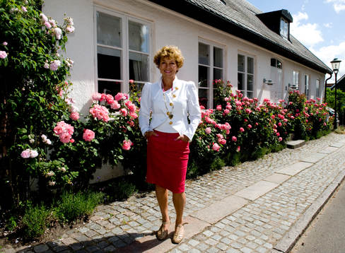 Amelia Adamo, på besök i Båstad
