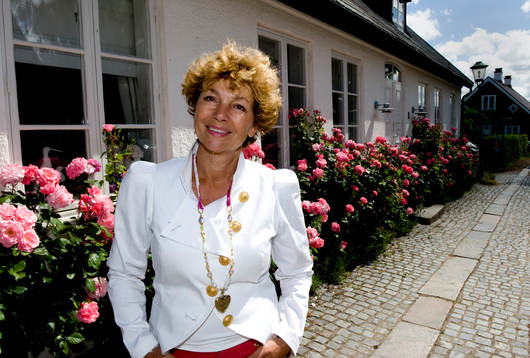 Amelia Adamo, på besök i Båstad