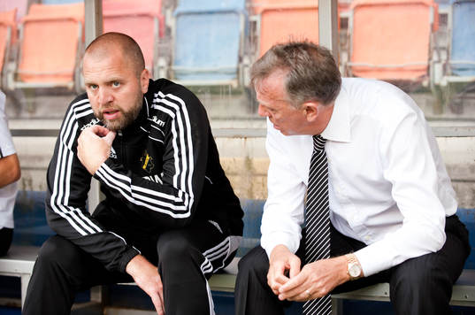  Björn Wesström, assisterande tränare och Alex Miller, tränare AIK