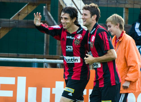  Babis Stefanidis och Olof Guterstam, glädje, jubel.