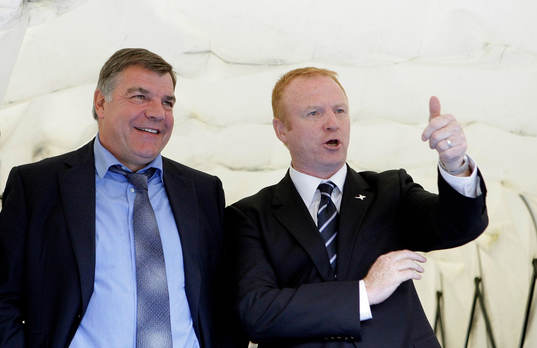  Sam Allardyce, tränare, Blackburn och Alex McLeish, tränare, Birmingham.