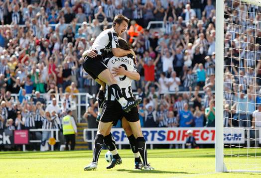  Joey Barton, Newcastle, glädje, jubel.