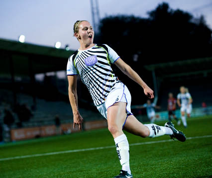  3-3 kvittering av Manon Melis, jubel.