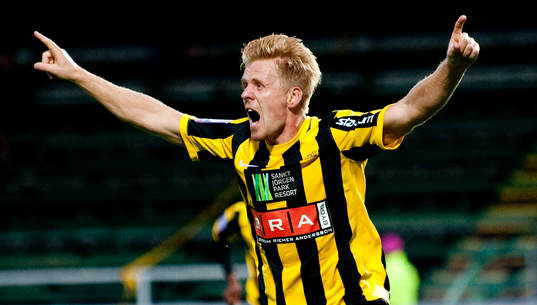 Josef Karlsson, Häcken jubel efter 1-0,