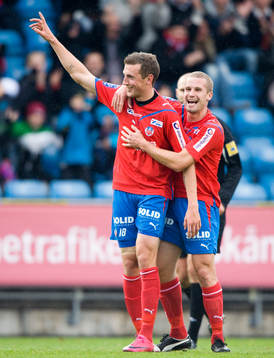   2-0, Alexander Gerndt, Helsingborg. Jubel.