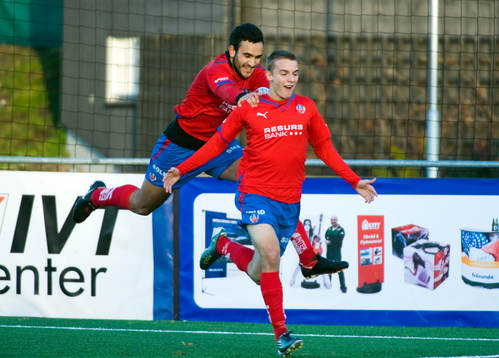  Joussef Al Habduni och Erik Kronholm, Helsingborg, jubel, glädje efter 0-1.