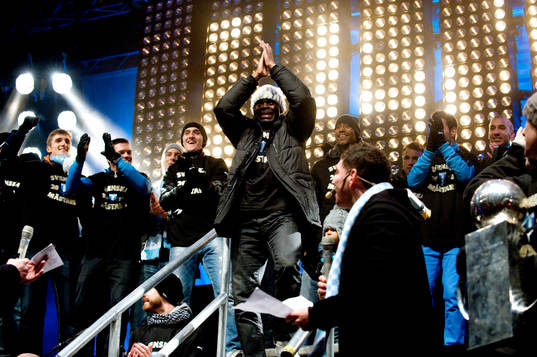  Svenska Mästare 2010, SM-guld, jubel, glädje. Joseph Elanga, MFF
