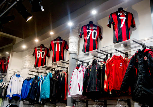 Fotboll, Italiensk liga, Serie A, Milan store, souvenir