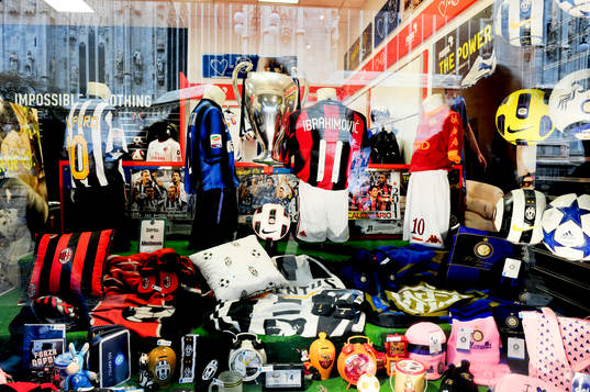 Fotboll, Italiensk liga, Serie A, Milan store, souvenir