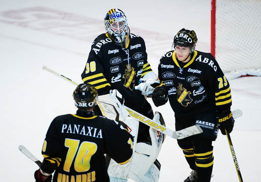 Peter Nolander, Viktor Fasth, målvakt, och Jonas Liwing,