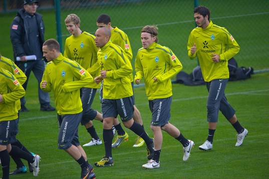  Marko Arnautovic, Felix Wiedwald,  Clemens Fritz och Denni Avdic 