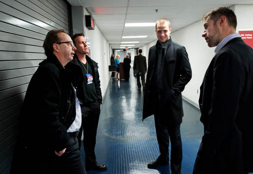 Sveriges förbundskapten Pär Mårts och team manager Johan