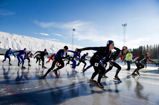 Skridsko, masstart, 10000 meter final, SM-veckan i Sundsvall