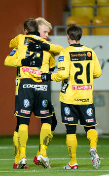   Joel Johansson, Johan Larsson, Calle Wede, jubel.