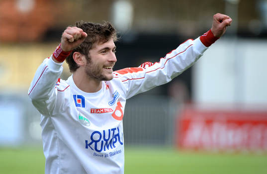  Christophe Lallet, Degerfors, jubel.